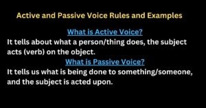 Active and Passive Voice Rules and Examples