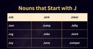 Nouns that start with J